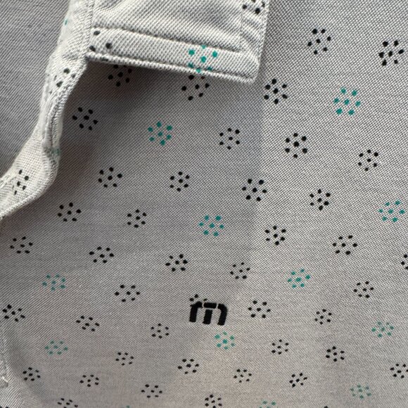 TravisMathew Men’s Grey Micro-Print Golf Polo Shirt – Size XL - Picture 3 of 12